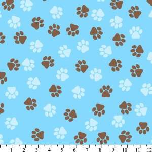  Tossed Paws Anti Pill Fleece (Blue) Arts, Crafts & Sewing