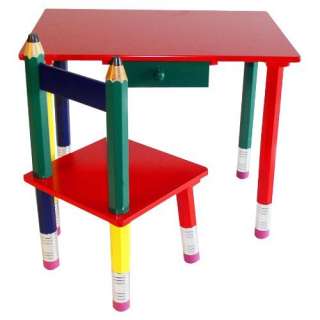 Beck International Childrens Pencil Desk & Chair Set  