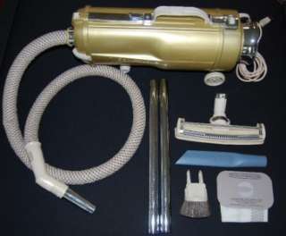   Electrolux Model L Gold Canister Vacuum w/ Attachments VGC & Works