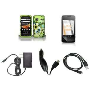  (Boost Mobile) Premium Combo Pack   Black Butterfly and Green Hawaii 