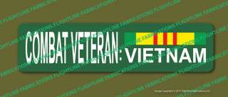 Combat Veteran Vietnam Metal Street Sign with Service Ribbon  
