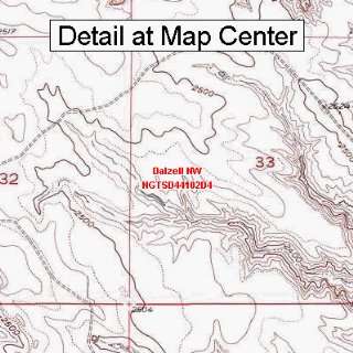  USGS Topographic Quadrangle Map   Dalzell NW, South Dakota 