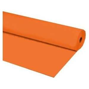  Plastic Table Cover 100 foot Roll, Sunkissed Orange