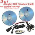 Univ 12in1 Flight Simulator Cable/USB Dongle For RC Helicopter 