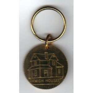  Amish House/Solid Brass Keyring