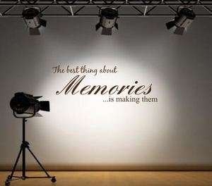 The best thing about memories Wall Art Sticker Mural Decal quote rc 31 