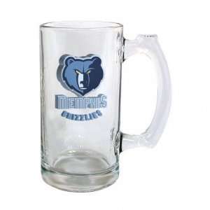   Memphis Grizzlies Beer Mug 3D Logo Glass Tankard