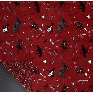  Western Roundup Paisley 60x72 Throw Red