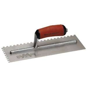  Notched Trowel with DuraSoft Handle   1/4 x 3/8 Square Notched