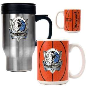  Dallas Mavericks NBA Stainless Steel Travel Mug & Gameball 