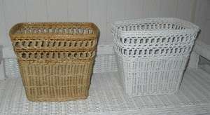 Wicker Basket in White or Natural, Your Choice   NEW  