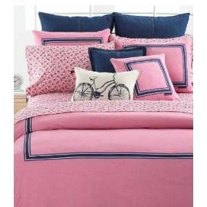  Tommy Hilfiger Pink Oxford Comforter Twin