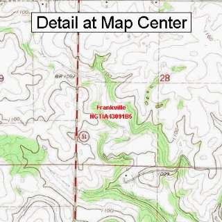 USGS Topographic Quadrangle Map   Frankville, Iowa (Folded/Waterproof)