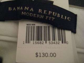 Banana Republic Men 34X32 NWT $130 Modern Fit Straight Pant Slacks Tan 