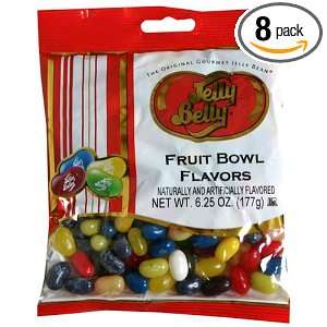Jelly Belly Gold Stripe Fruit Bowl Flavors, 6.25 Ounce Bags (Pack of 8 