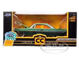   model car of 1961 Chevrolet Impala Green die cast car model by Jada