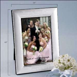  Beaded Matte Silver Picture Frame