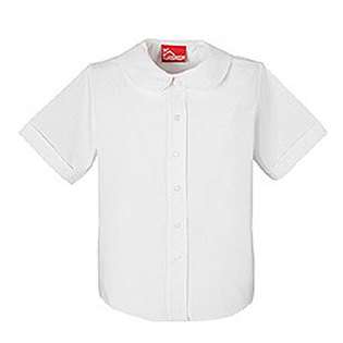 Classroom Uniforms Girls School Uniform Top White Short Sleeve Collar 