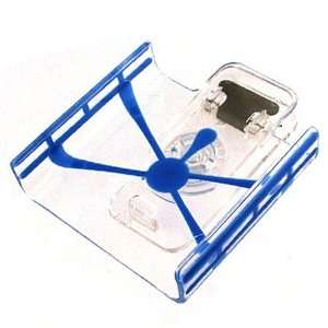   iPod 4th Gen Clear Belt Clip Holster  blue colored design Electronics