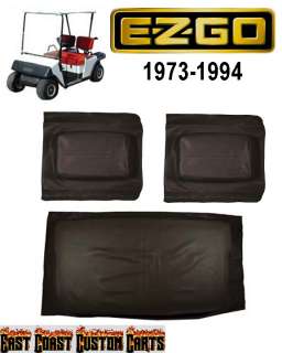 EZGO 1973 1994 Golf Cart (BLACK Vinyl) SEAT COVER Set ( 