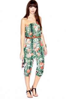    Jumpsuits  Arrietty Bandeau Animal & Rose Print Jumpsuit