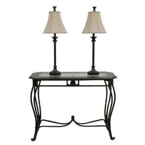   Bronze Buffet Table Lamp Set with Sofa Table A 0641