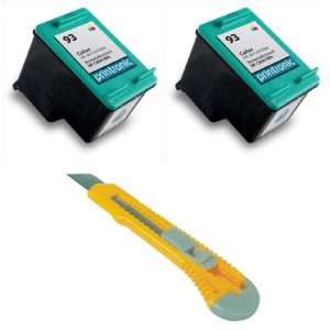  Two Color Ink Cartridges HP 93 XL HP93 HP93C + Cutter for HP 