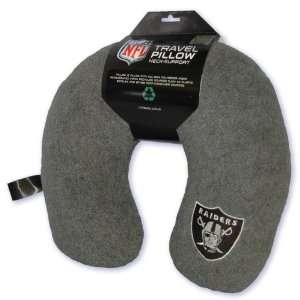 NFL Oakland Raiders Embroidered U Shaped Fleece Travel Neck Pillow 
