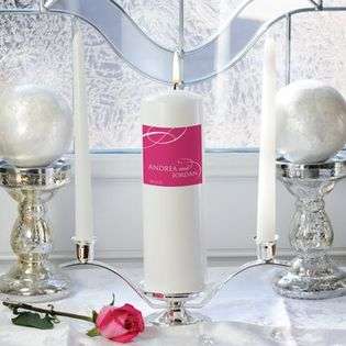   Gifts and Favors Silver/White 3 Piece Color of Love Unity Candle Set