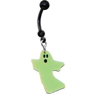  Glow In The Dark Ghost Belly Ring Jewelry