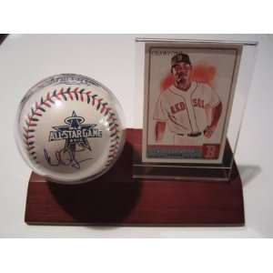 Carl Crawford Boston Red Sox Signed Autographed Baseball & Wood Case 