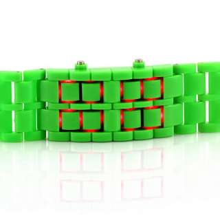 LED Digital Display of Lava Style New Fancy Mens Sports Wirst Watch 