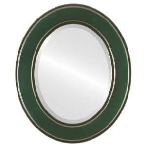  Montreal Oval in Hunter Green Mirror and Frame