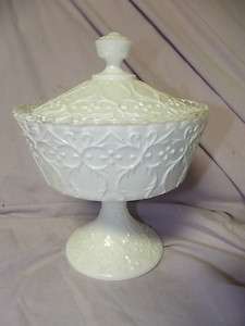  Silvercrest Petticoat Spanish Lace covered Candy dish MINT  