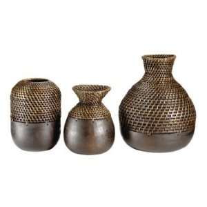  Set of 3 Decorative Modern Asian Style Containers