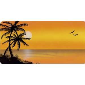  Airbrushed License Plate   Beach License Plate   #504 