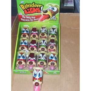  SET OF 3 CHRISTMAS REINDEER LICKS PUSH UP POP CANDY Toys & Games