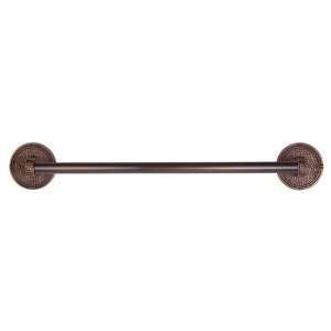  18 Copper Towel Bar with Round Backplate