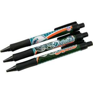  Miami Dolphins Sof Grip 3 Pack Pen Set