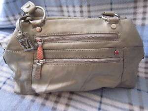 NWT Stone Mountain Silver Soft Leather Shoulder Bag  
