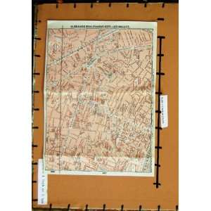  MAP 1907 PARIS FRANCE PLAN GRANDS BOULEVARDS LES HALLES 