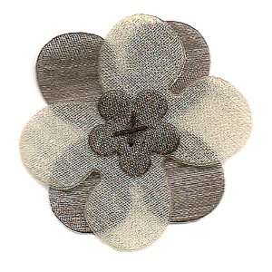   Sheer Flower Applique, 4 Piece, Taupe/Brown Arts, Crafts & Sewing