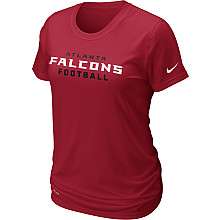 Nike Atlanta Falcons Womens Legend Wordmark Dri FIT T Shirt    