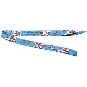 Happy Bunny All About Me Blue Shoelaces *SALE*