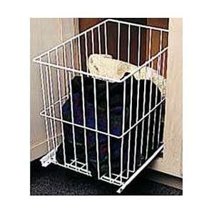  18 1/2x11 Roll Out Wire Hamper   Almond