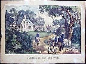 Currier & Ives Summer In The Country Lithograph  