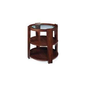  Magnussen Nuvo Oval End Table with Umber Finish