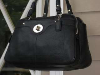 NEW AUTH Coach Black Pebbled Leather Penelope Satchel/Handbag 16529 $ 