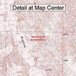 USGS Topographic Quadrangle Map   Hereford SW, South Dakota (Folded 