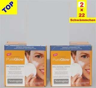 2x 22 Neutrogena Pure Glow Reinigungskissen  44Stk NEU  